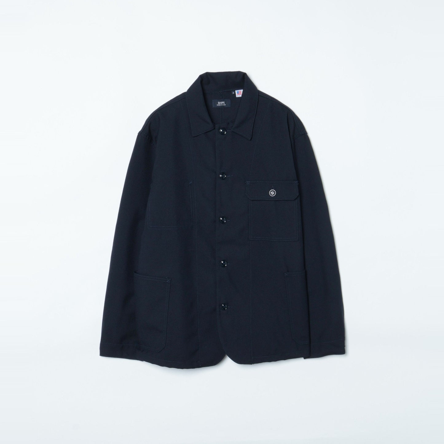 SHIPS: MADE IN USA LAPD ウールサージ カバー ブルゾン