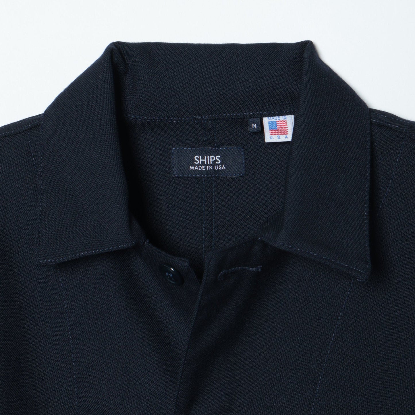 SHIPS: MADE IN USA LAPD ウールサージ カバー ブルゾン