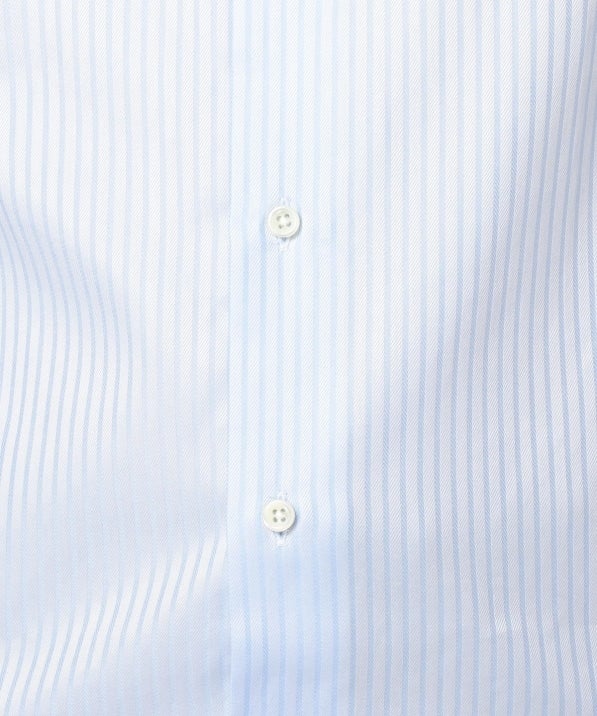 SD: ALBINI社製生地 ドビーストライプ ホリゾンタルカラーシャツ（ライトブルー）