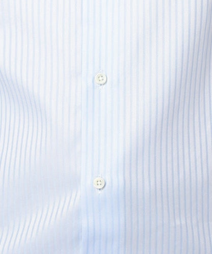 SD: ALBINI社製生地 ドビーストライプ ホリゾンタルカラーシャツ（ライトブルー）
