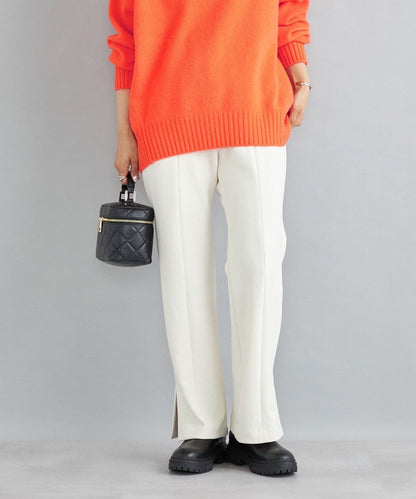 〈手洗い可能〉ストレッチサイドスリットフレアパンツ