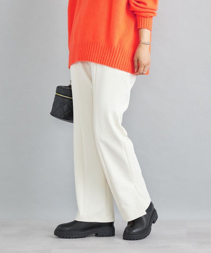 〈手洗い可能〉ストレッチサイドスリットフレアパンツ