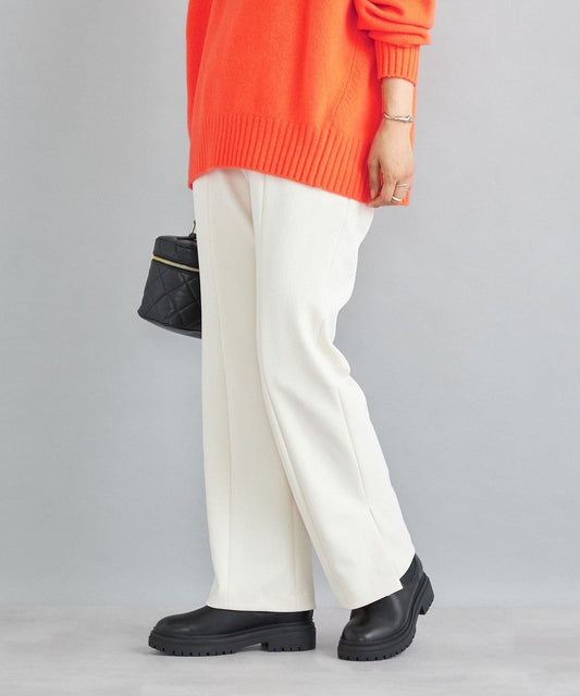 〈手洗い可能〉ストレッチサイドスリットフレアパンツ