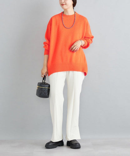 〈手洗い可能〉ストレッチサイドスリットフレアパンツ