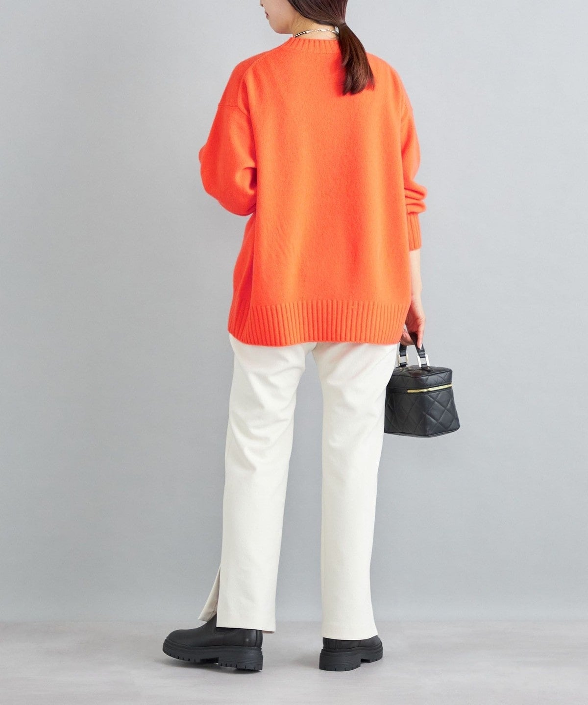 〈手洗い可能〉ストレッチサイドスリットフレアパンツ