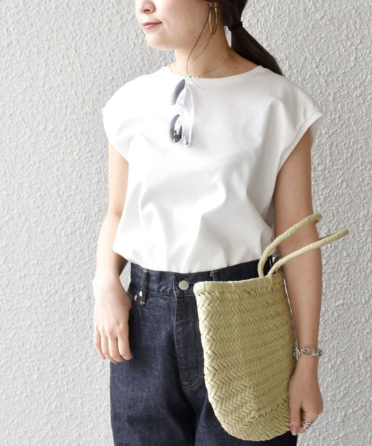 ALBINIクルーネックフレンチスリーブプルオーバー