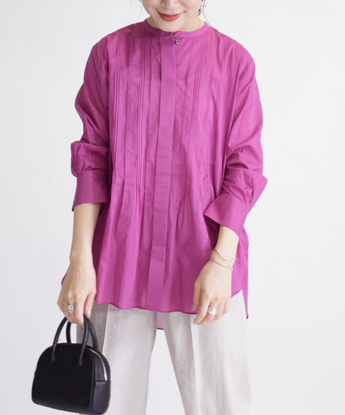 ピンタックハオリシャツ