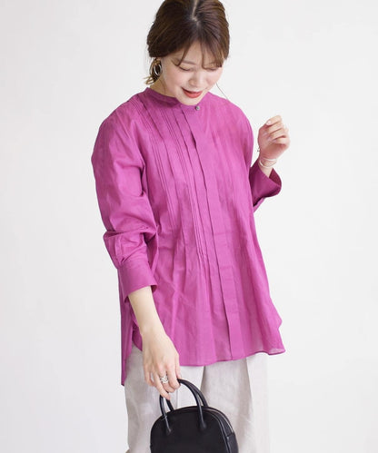 ピンタックハオリシャツ