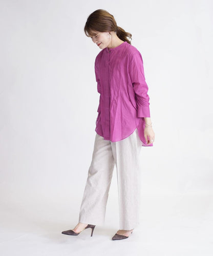 ピンタックハオリシャツ