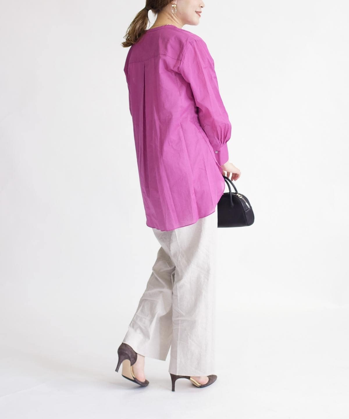 ピンタックハオリシャツ