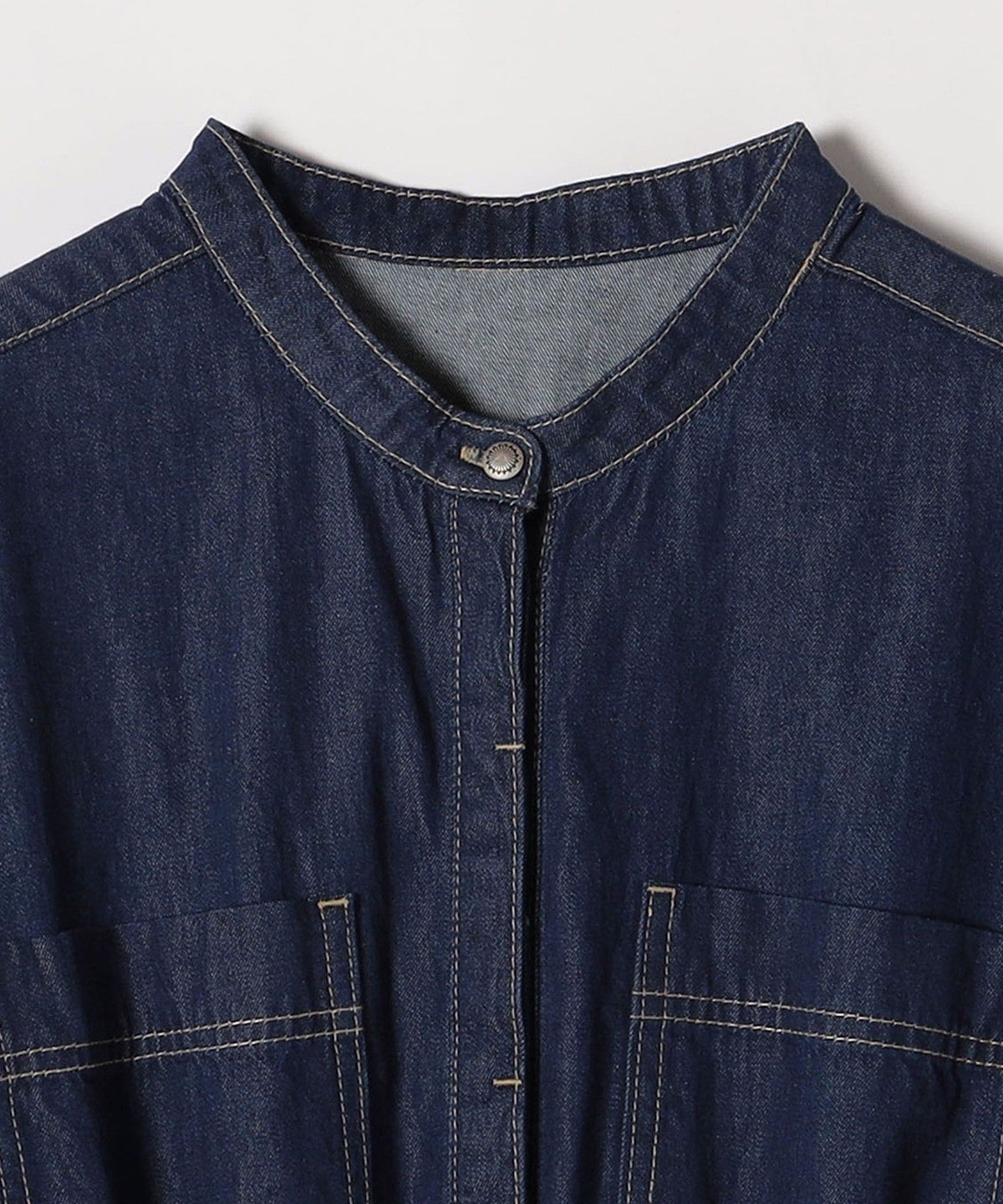 SHIPS any: シャーリング デニム ポケット ワンピース ［SHIPS any DENIM］