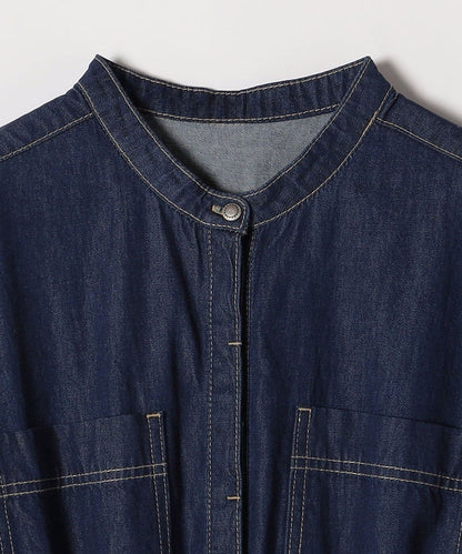 SHIPS any: シャーリング デニム ポケット ワンピース ［SHIPS any DENIM］