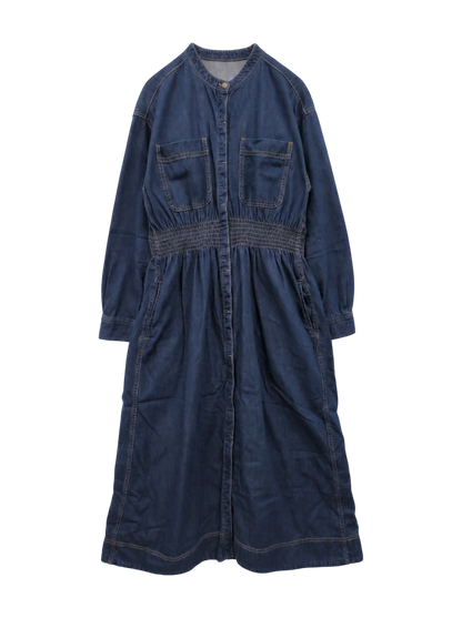 SHIPS any: シャーリング デニム ポケット ワンピース ［SHIPS any DENIM］