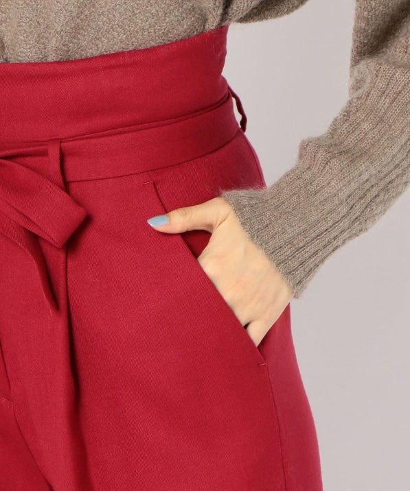 THEIRON:ハイウエストウールワイドパンツ