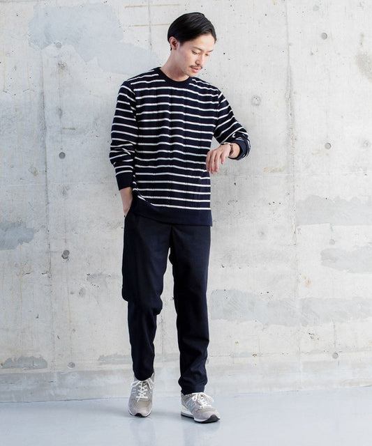 【WEB限定】SHIPS: 《ガシガシ洗える》 抗菌・防臭 ハイゲージ ケーブル クルーネック ニット