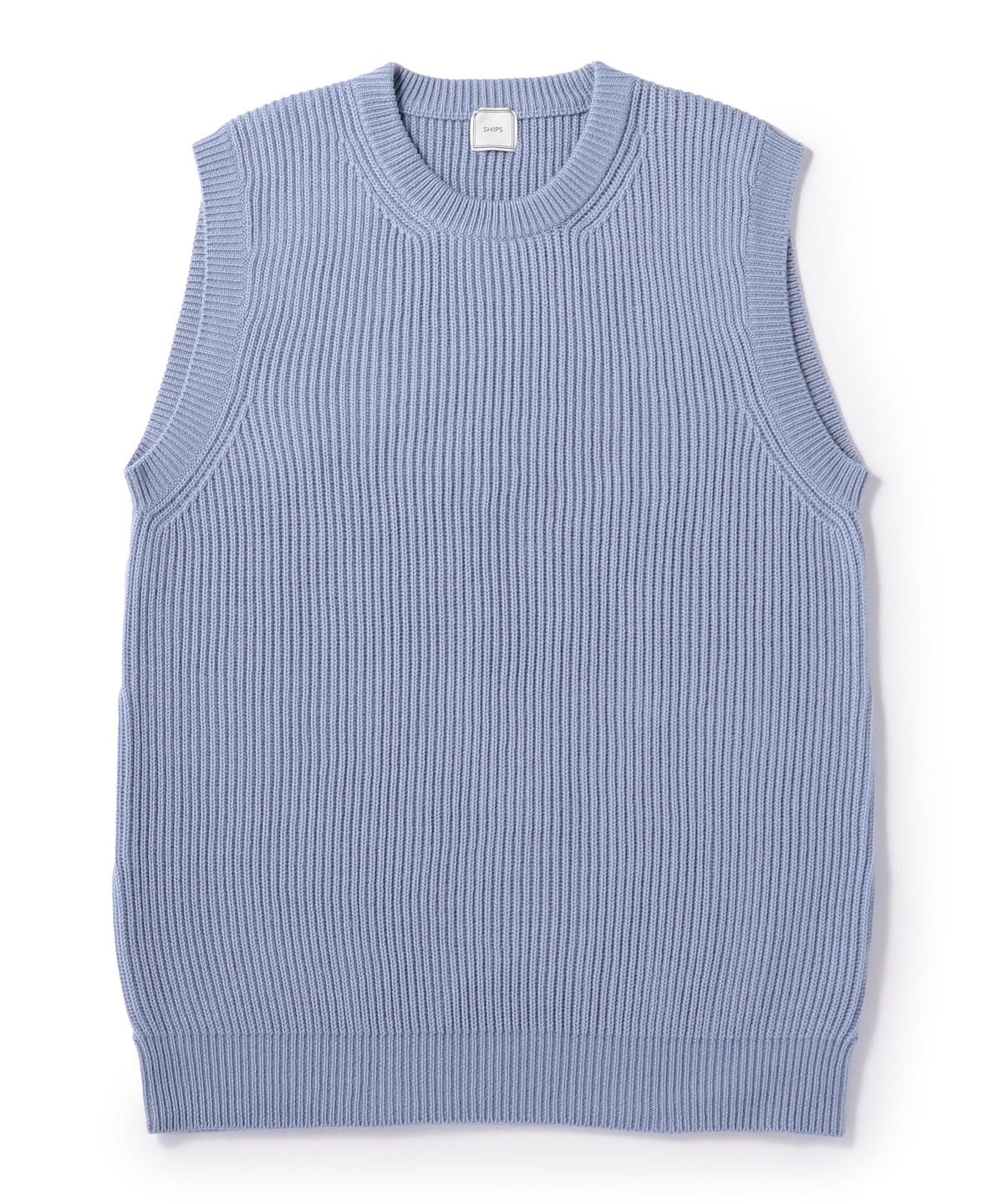 DC:7ゲージ 奥山  畦編み クルーニット ベスト