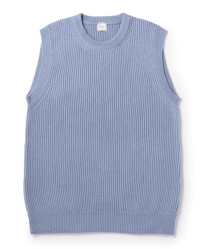 DC:7ゲージ 奥山  畦編み クルーニット ベスト