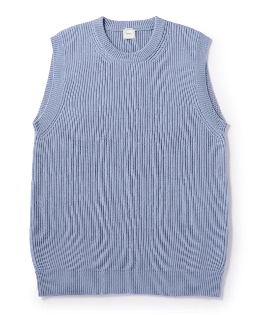 DC:7ゲージ 奥山  畦編み クルーニット ベスト