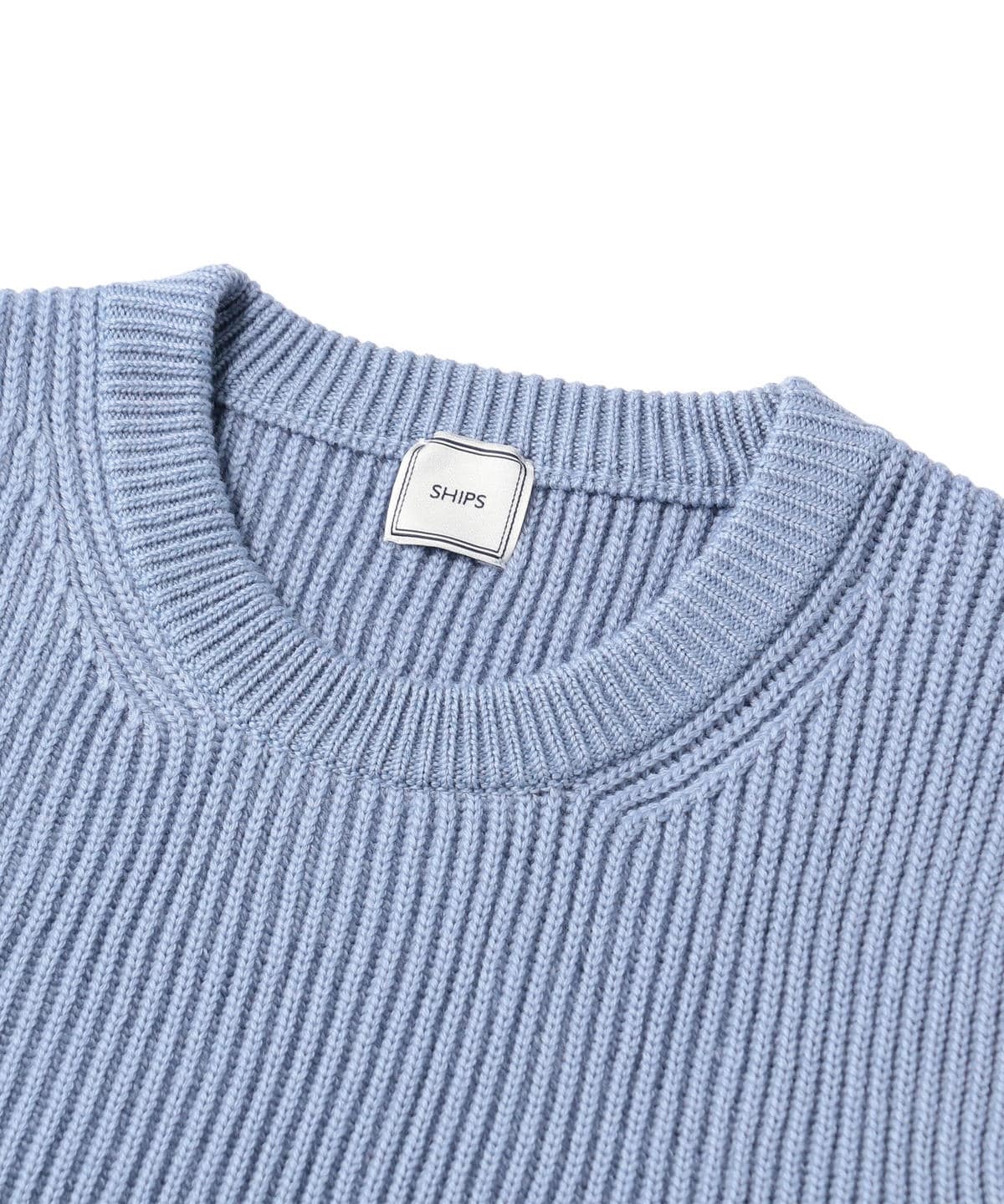 DC:7ゲージ 奥山  畦編み クルーニット ベスト