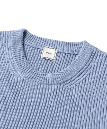 DC:7ゲージ 奥山  畦編み クルーニット ベスト