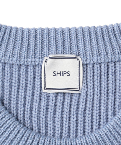 DC:7ゲージ 奥山  畦編み クルーニット ベスト