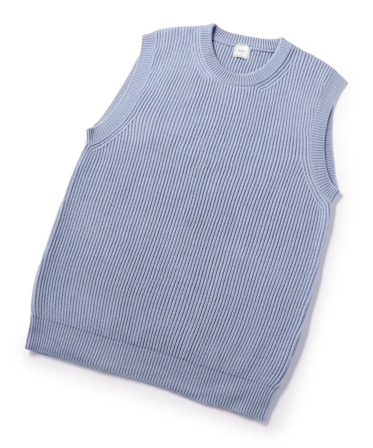 DC:7ゲージ 奥山  畦編み クルーニット ベスト