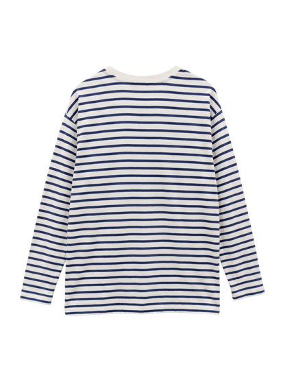 SHIPS any:〈吸水速乾〉ラウンドヘム ロングスリーブ ワイド TEE