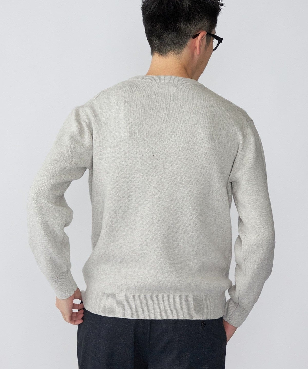 SHIPS:〈手洗い可能〉コットン カシミヤ ソリッド クルーネックニット