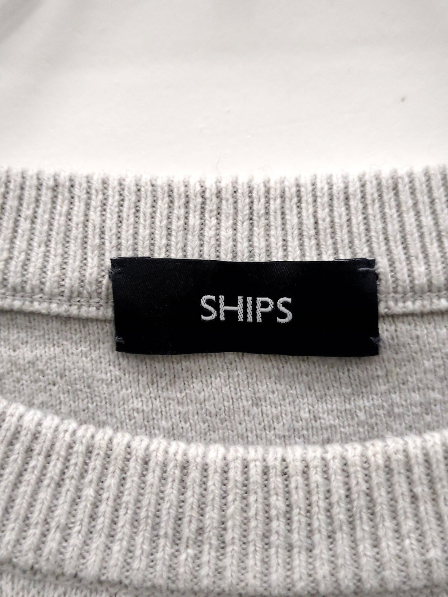 SHIPS:〈手洗い可能〉コットン カシミヤ ソリッド クルーネックニット