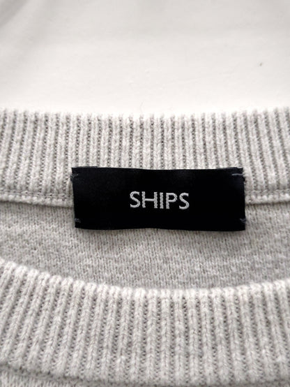SHIPS:〈手洗い可能〉コットン カシミヤ ソリッド クルーネックニット