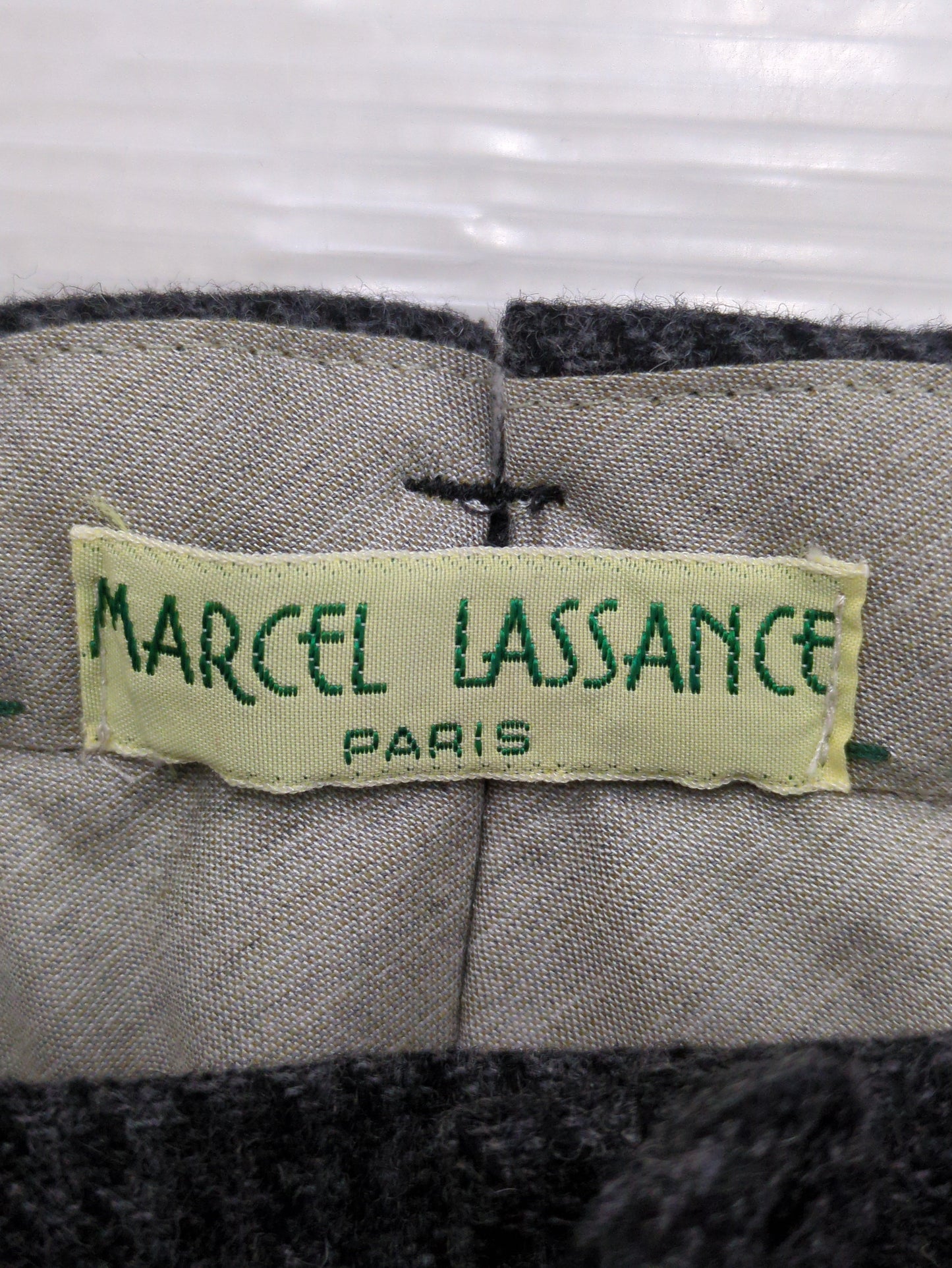 MARCEL LASSANCE: セットアップ対応 1タック ウール チェック イージーパンツ