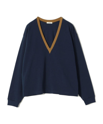 【SHIPS別注】onit:〈洗濯機可能〉ディープ Vネック ロング スリーブ TEE