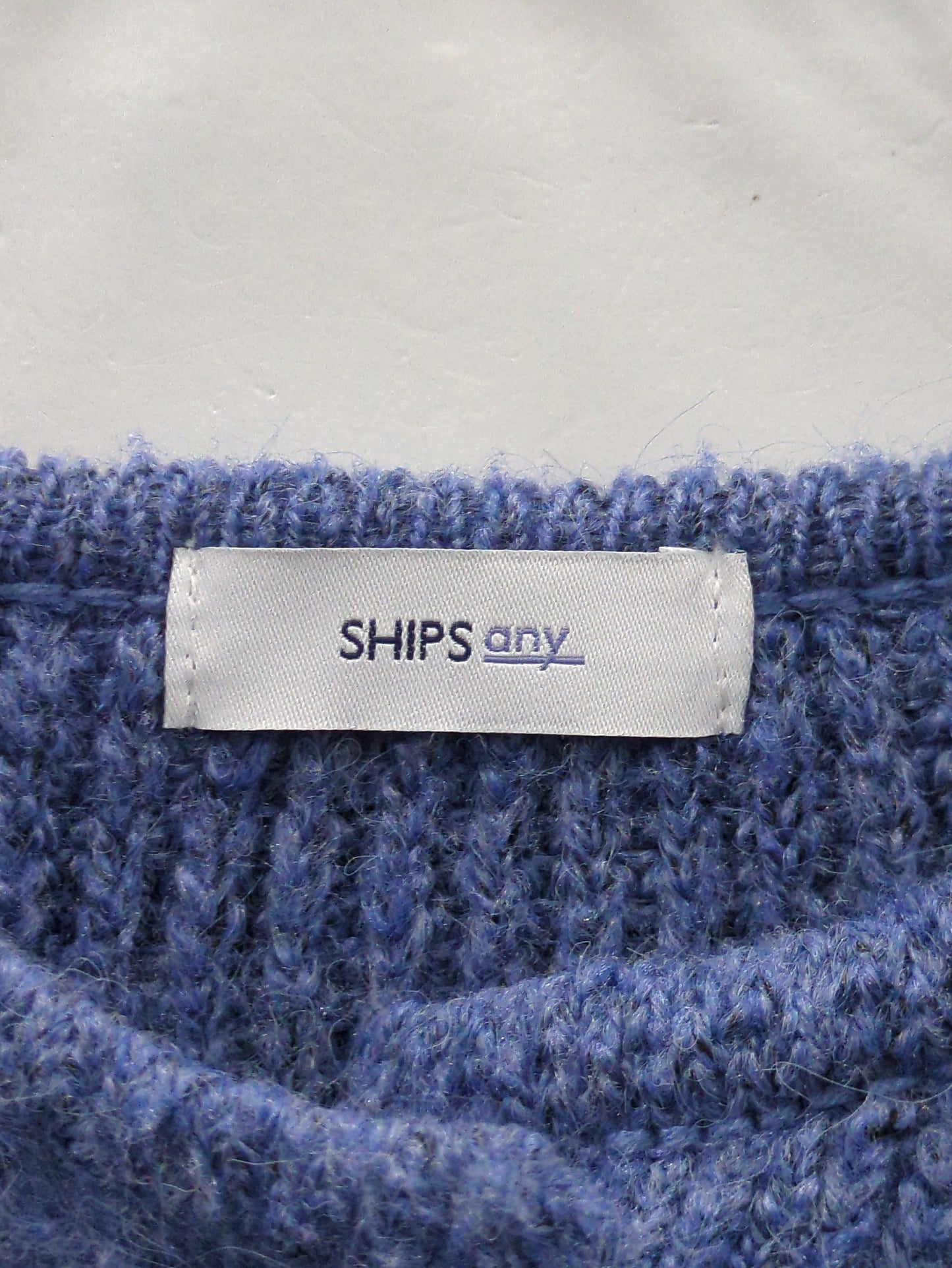 SHIPS any:〈手洗い可能〉シャギー クルーネック ニット カーディガン