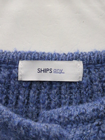 SHIPS any:〈手洗い可能〉シャギー クルーネック ニット カーディガン