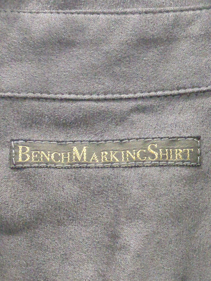BENCH MARKING SHIRT: スキッパー ポリエステル フェイクスエード シャツ