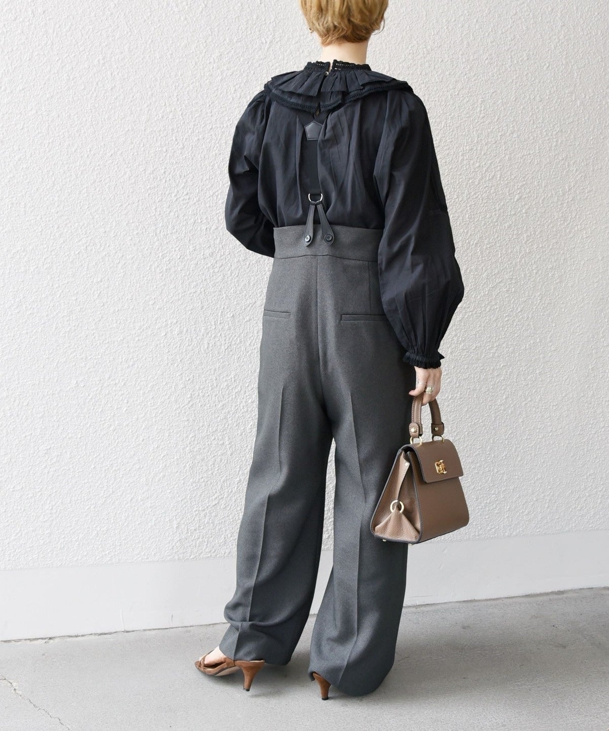 SHIPS any:〈洗濯機可能〉ラッフル レース カラー ブラウス