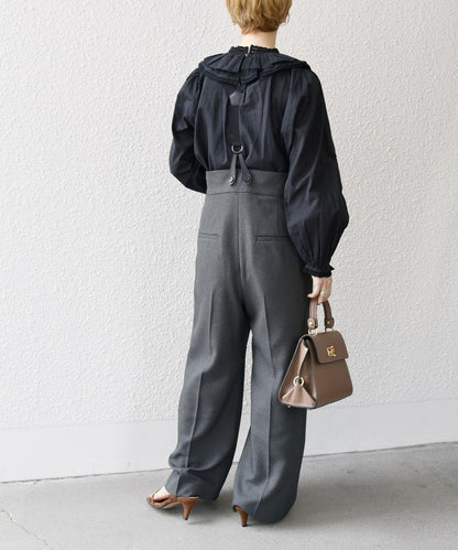 SHIPS any:〈洗濯機可能〉ラッフル レース カラー ブラウス