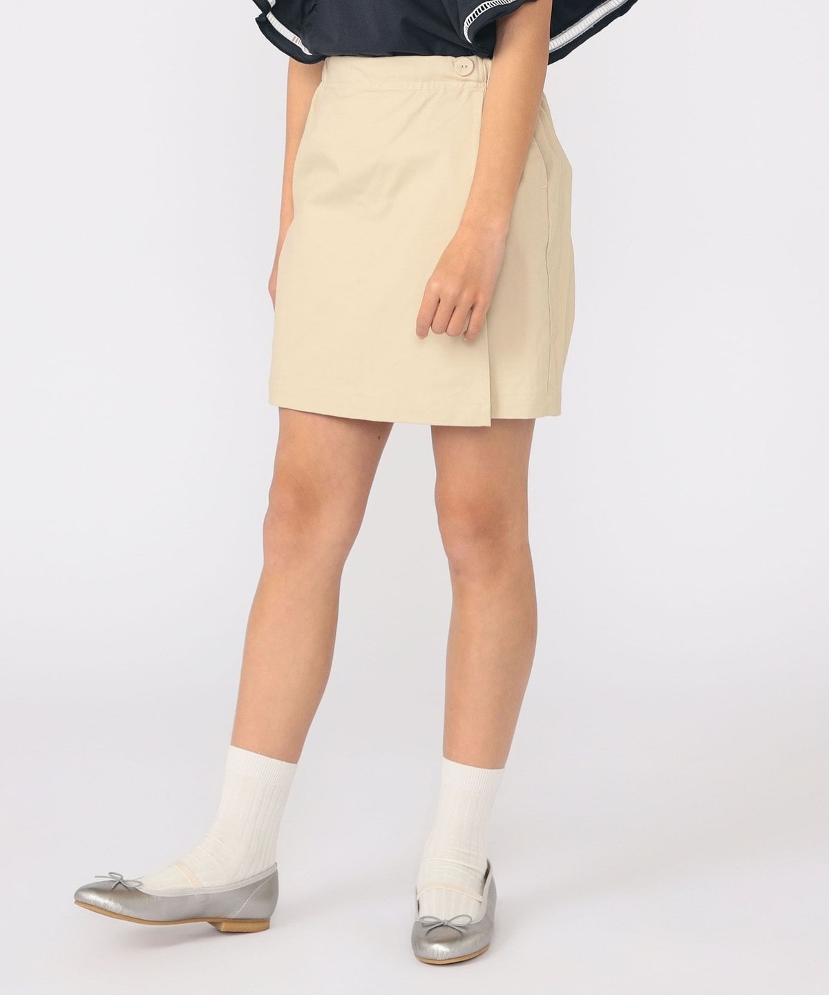 SHIPS KIDS:140〜150cm / ラップ キュロット