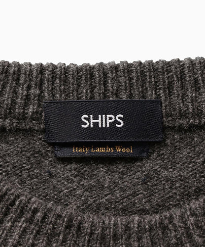 SHIPS: CHIAVAZZA ジーロンラム クルーネック プルオーバー ニット