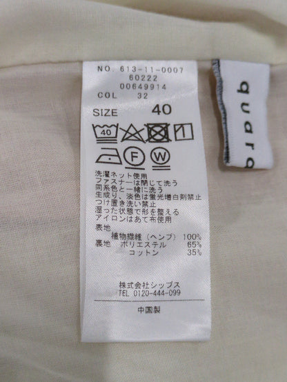 quaranciel:〈洗濯機可能〉ヘンプ ワイド タック パンツ