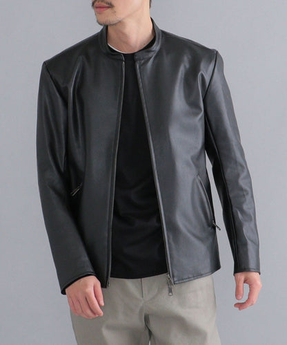 SHIPS: Synthetic Leather シングルライダース ジャケット 22SS