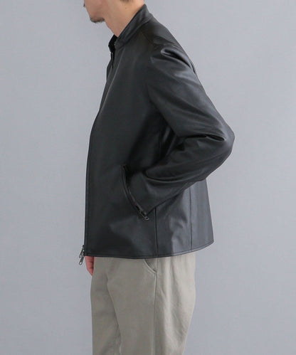 SHIPS: Synthetic Leather シングルライダース ジャケット 22SS
