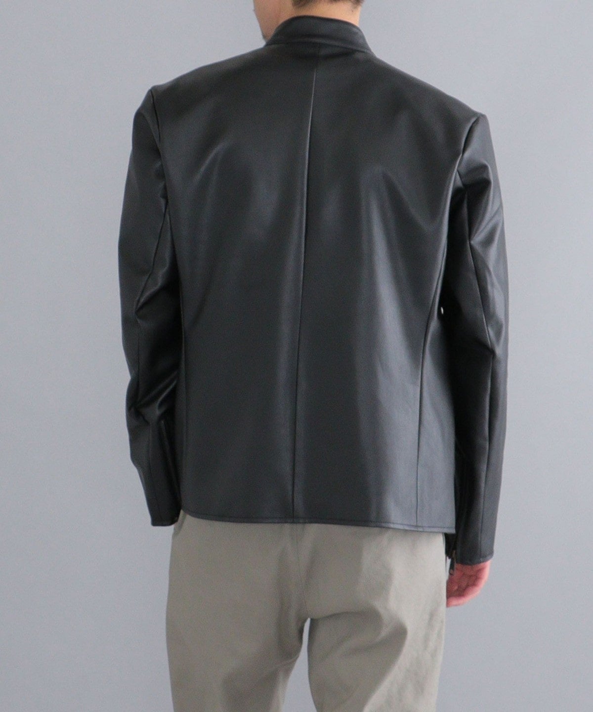SHIPS: Synthetic Leather シングルライダース ジャケット 22SS