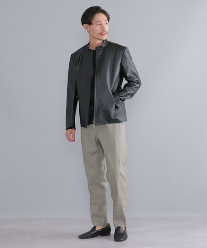 SHIPS: Synthetic Leather シングルライダース ジャケット 22SS