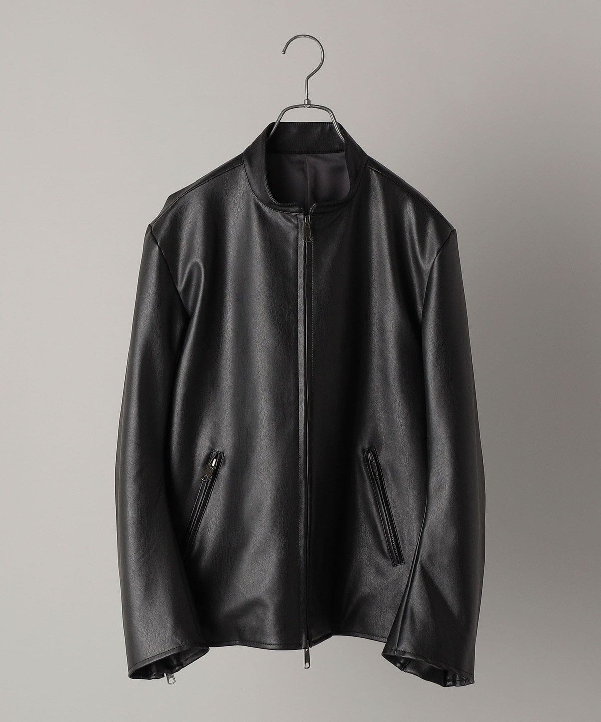 SHIPS: Synthetic Leather シングルライダース ジャケット 22SS