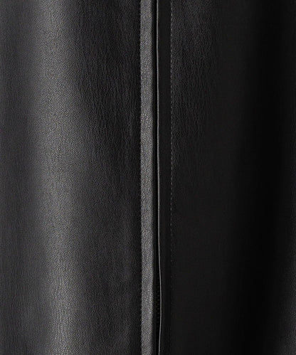 SHIPS: Synthetic Leather シングルライダース ジャケット 22SS