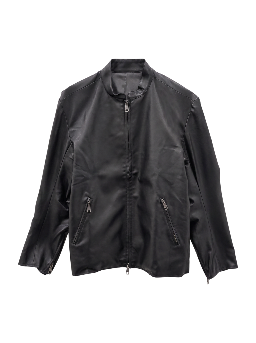 SHIPS: Synthetic Leather シングルライダース ジャケット 22SS