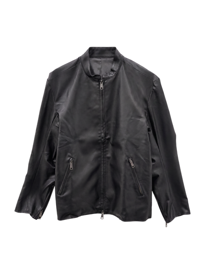 SHIPS: Synthetic Leather シングルライダース ジャケット 22SS