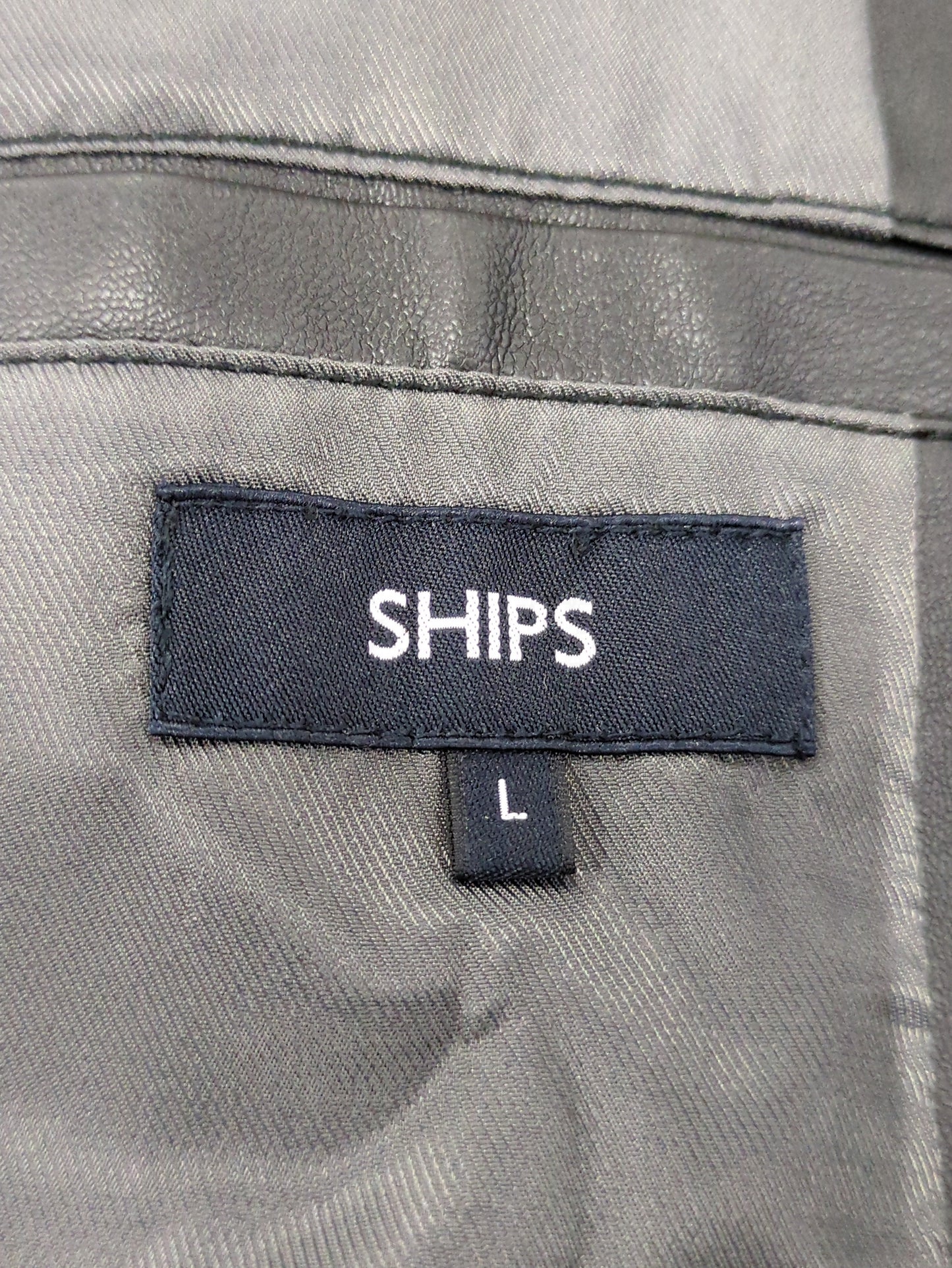 SHIPS: Synthetic Leather シングルライダース ジャケット 22SS