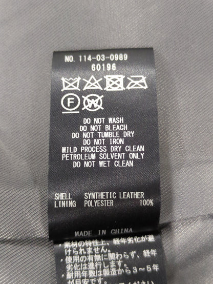 SHIPS: Synthetic Leather シングルライダース ジャケット 22SS